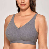 Cotton Comfortable Plus Size Bra No Underwire 34C- 48dd - Okay Trendy